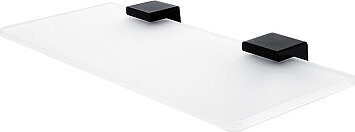 Nimco Polica do kúpeľne a sprchy 30 cm – sklo čierna Kibo Ki-14091B-30-90