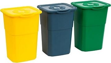 DEA HOME Eco Súprava 3 odpadkových košov na triedený odpad 3× 50 l