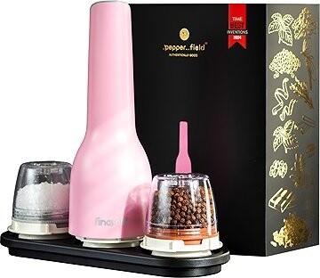 FinaMill by Pepperfield Elektrický mlynček USB ružový, darčeková sada