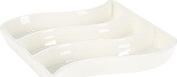 H&L Porcelánová miska na olivy Wave, biela