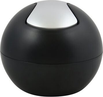 Spirella mini výklopný odpadkový kôš Bowl Matt, matný čierny, plast, 1 l