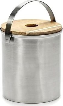 SERAX L Vedro na ľad z kefovanej ocele 18,5 cm, strieborné