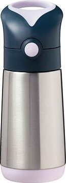 b.box - Termoska na nápoj so slamkou, 350 ml – indigo/ružová