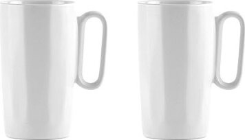 Vialli Design Hrnček keramický, 330 ml, 2 ks, biely_FUORI 30152