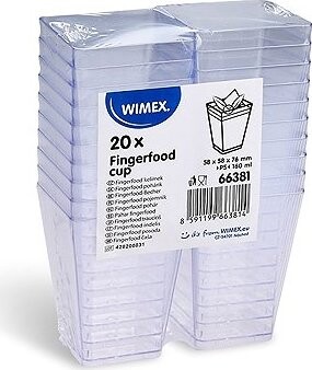 Papierové tégliky Fingerfood kelímok 5,8 × 5,8 × 7,6 cm, 20 ks