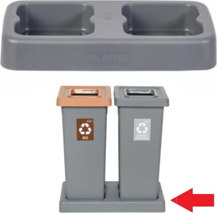 Igotrend, 827002 Podstavec UH FIT BIN 2× 53 l sivý