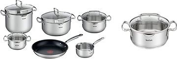 Tefal Súprava riadu 10 ks Duetto+ G732SA55 + Tefal Kastról s pokrievkou 18 cm Duetto+ G7194356