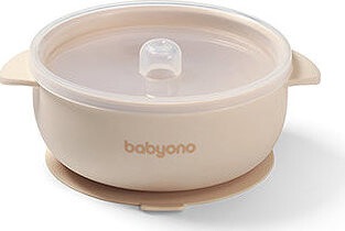 BabyOno silikónový hrnček s vekom béžový