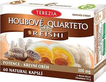 TEREZIA Hubové Quarteto s reishi 60 kapsúl
