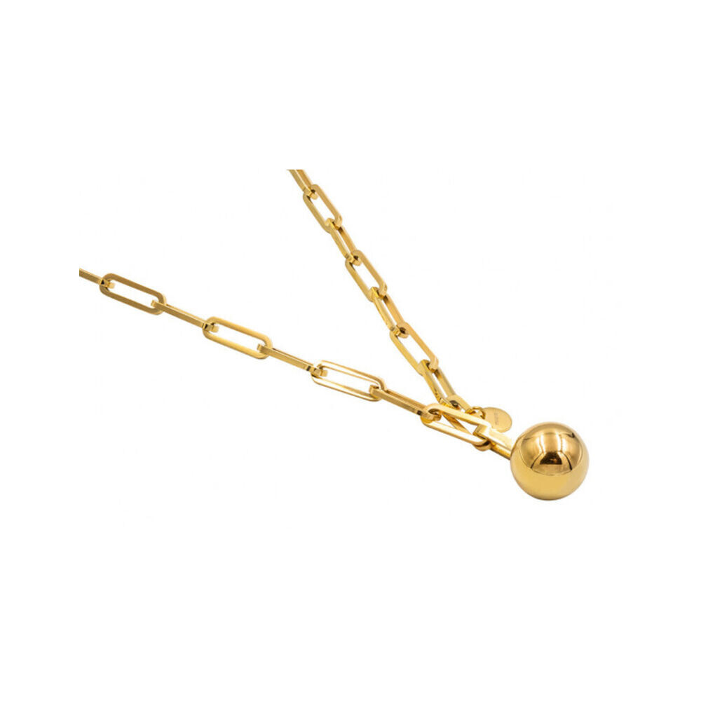 Dámsky náhrdelník v zlatej farbe s ozdobnou guľôčkou 18544