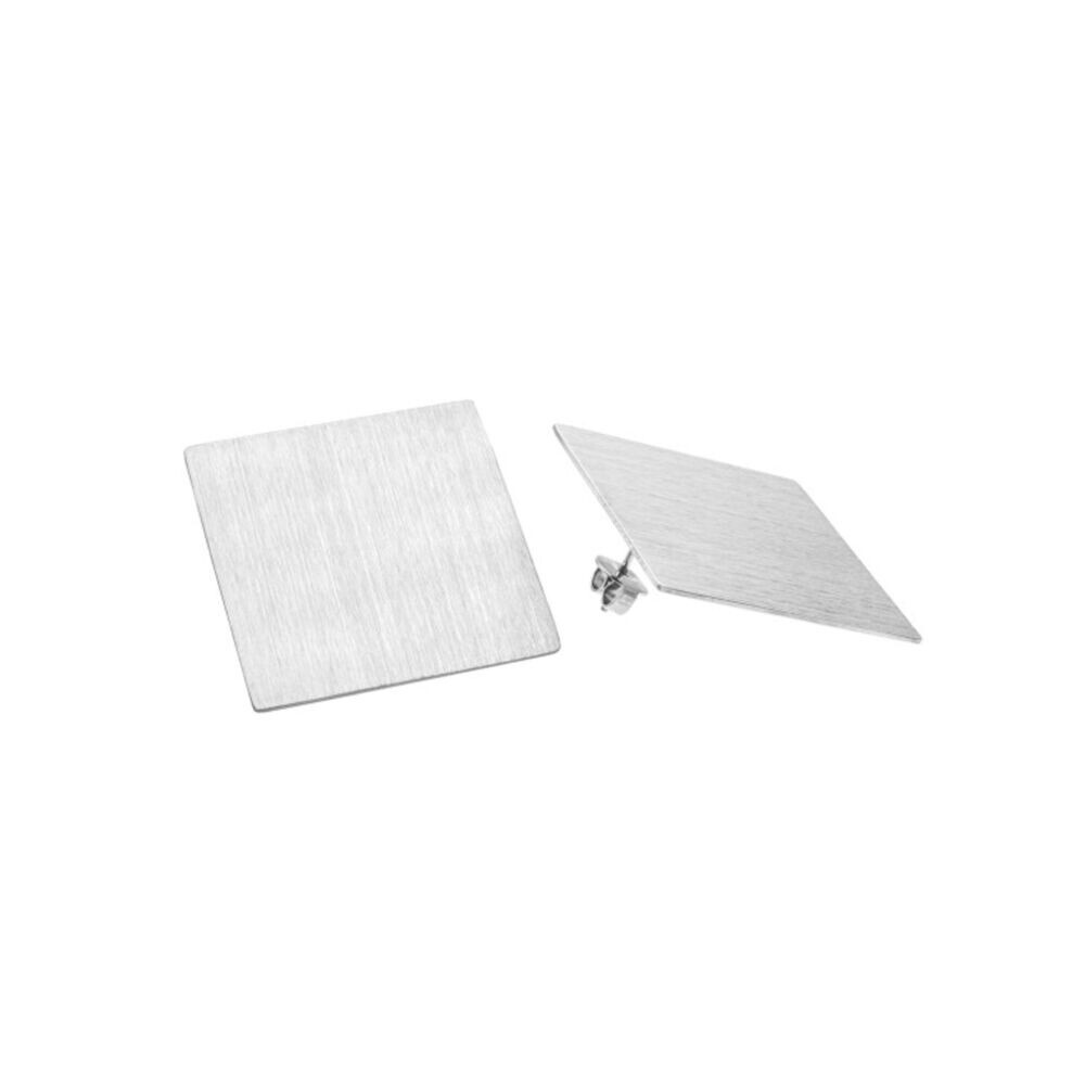 Štvorcové matné náušnice z chirurgickej ocele 18997