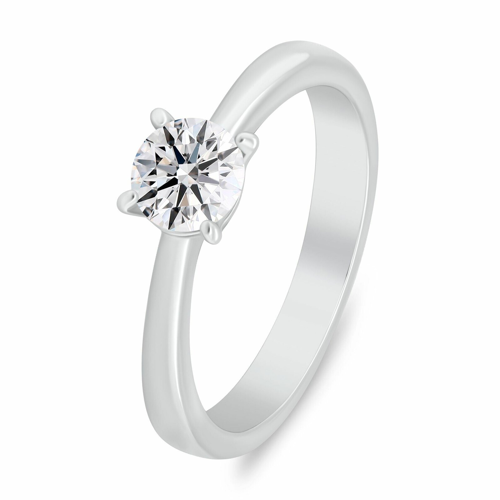 Brilio Silver Zásnubný strieborný prsteň s kubickým zirkónom RI157W 56 mm