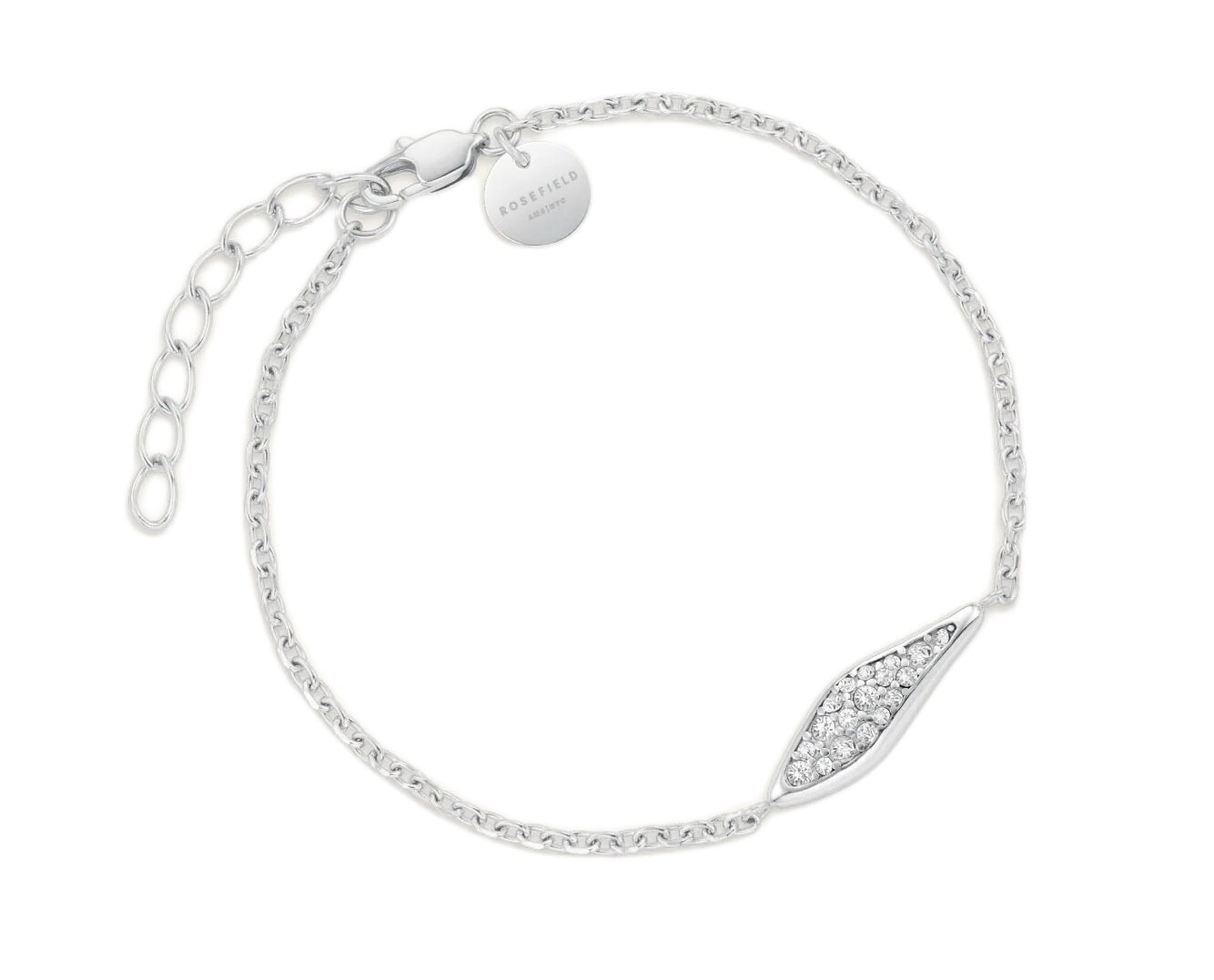 Rosefield Slušivý oceľový náramok s kryštálmi Pavé JBPLG-J1239
