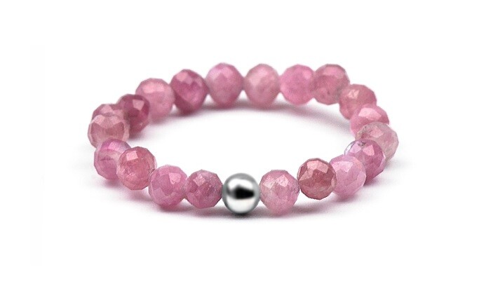 Agato Minerálny prsteň s ružovým turmalnínom POL-R19 56 mm