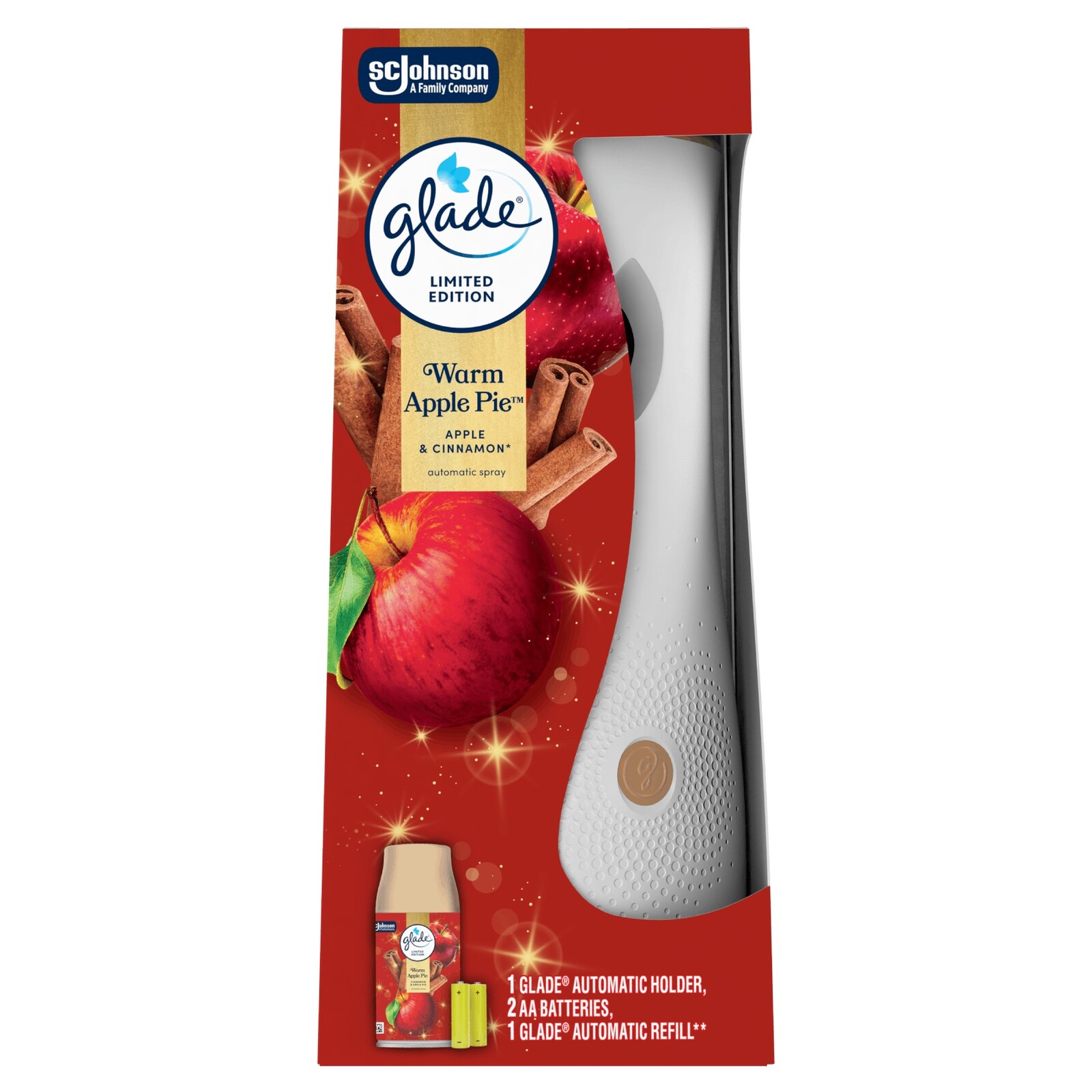 Glade Automatický osviežovač vzduchu + náplň Warm Apple Pie 269 ml