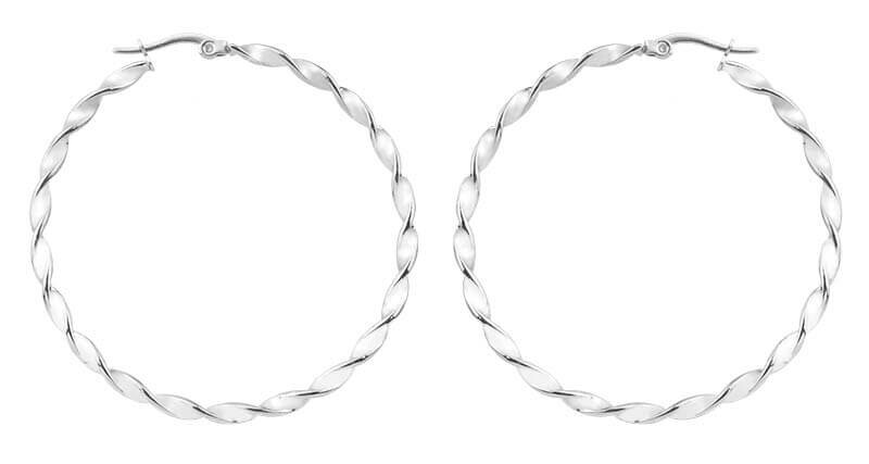 Troli Oceľové kruhové náušnice 2 - 5 cm 5 cm