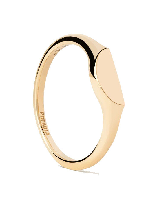 PDPAOLA Originálny pozlátený prsteň Half Circle Mini AN01-C48 56 mm