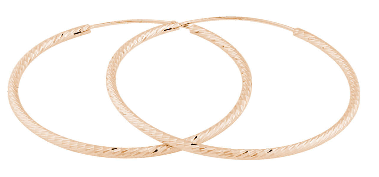 JVD Ružovo pozlátené náušnice kruhy SVLE0215XD5RO 5 cm