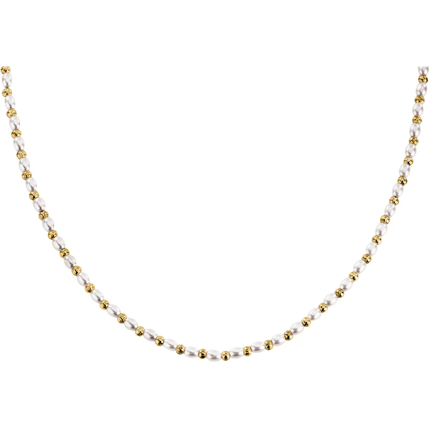 La Petite Story Štýlový pozlátený náhrdelník s perličkami Pearl LPS10AZA07