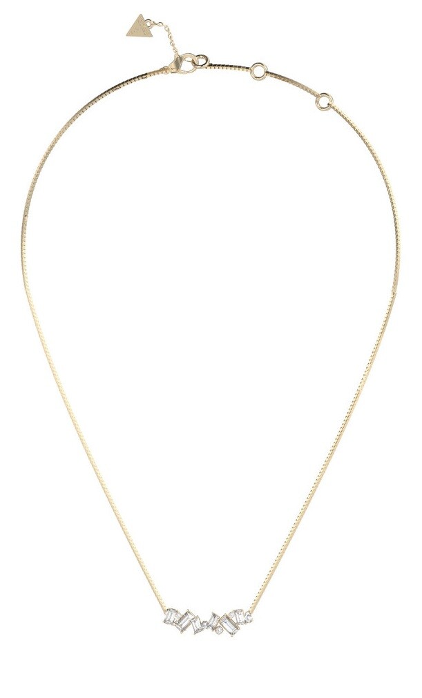 Guess Elegantný náhrdelník s kryštálmi a zirkónmi Chandelier JUBN05358JWYGT/U