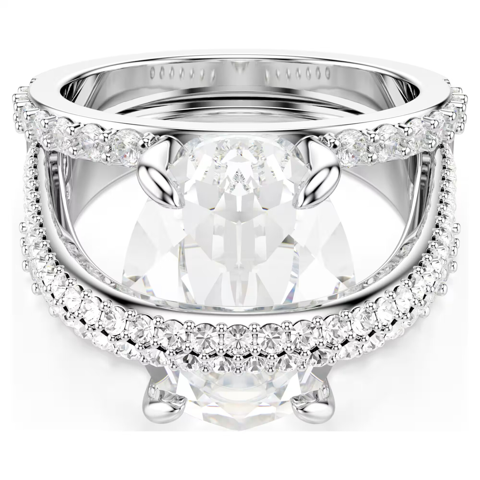 Swarovski Blyštivý nastaviteľný prsteň pre ženy Hyperbola 5698476 50 mm