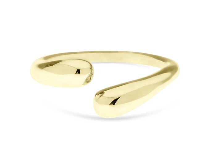 Liu Jo Pozlátený otvorený prsteň z ocele LJ2387M 58 mm