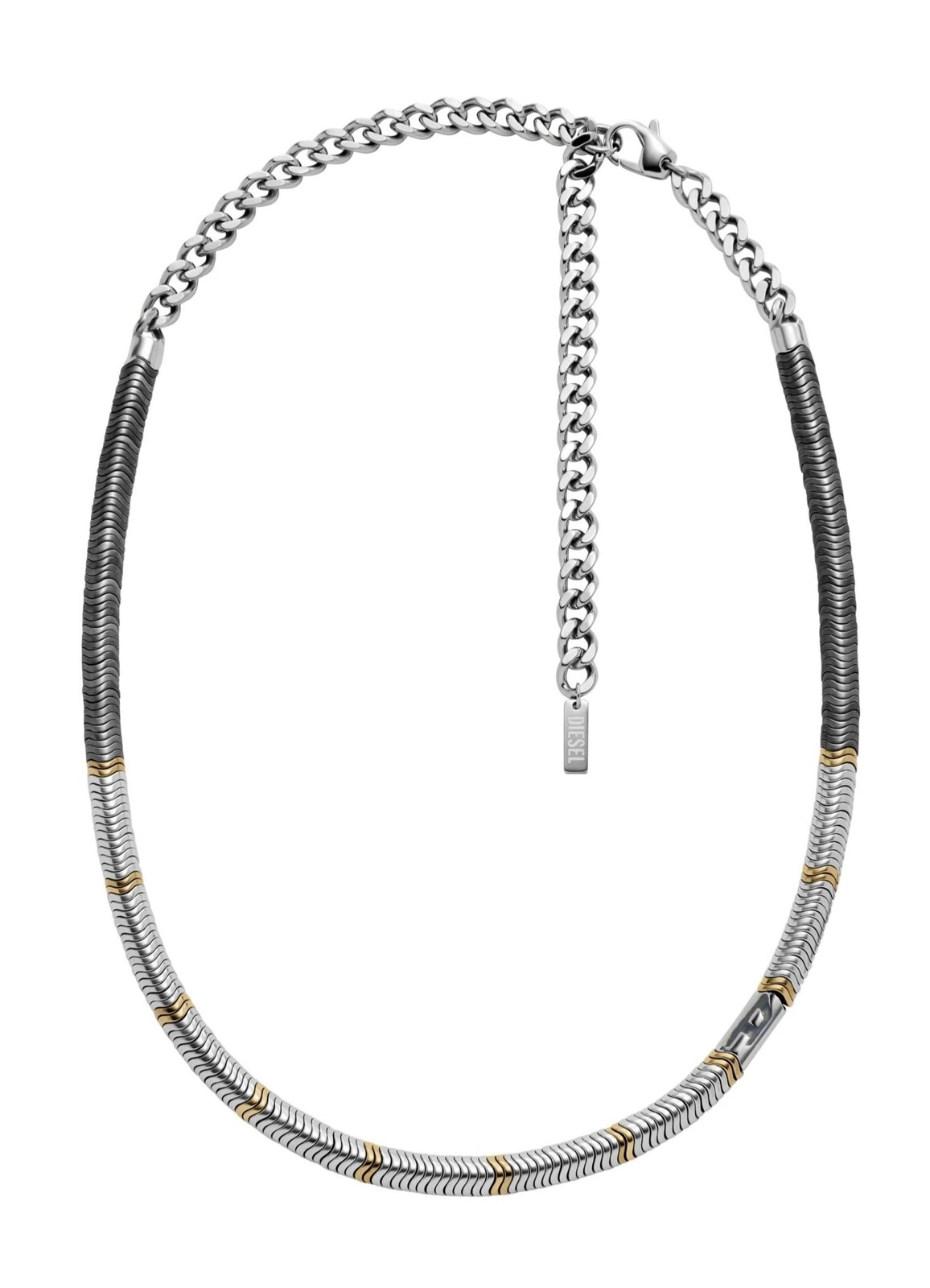 Diesel Luxusný korálkový náhrdelník z hematitu DX1575931