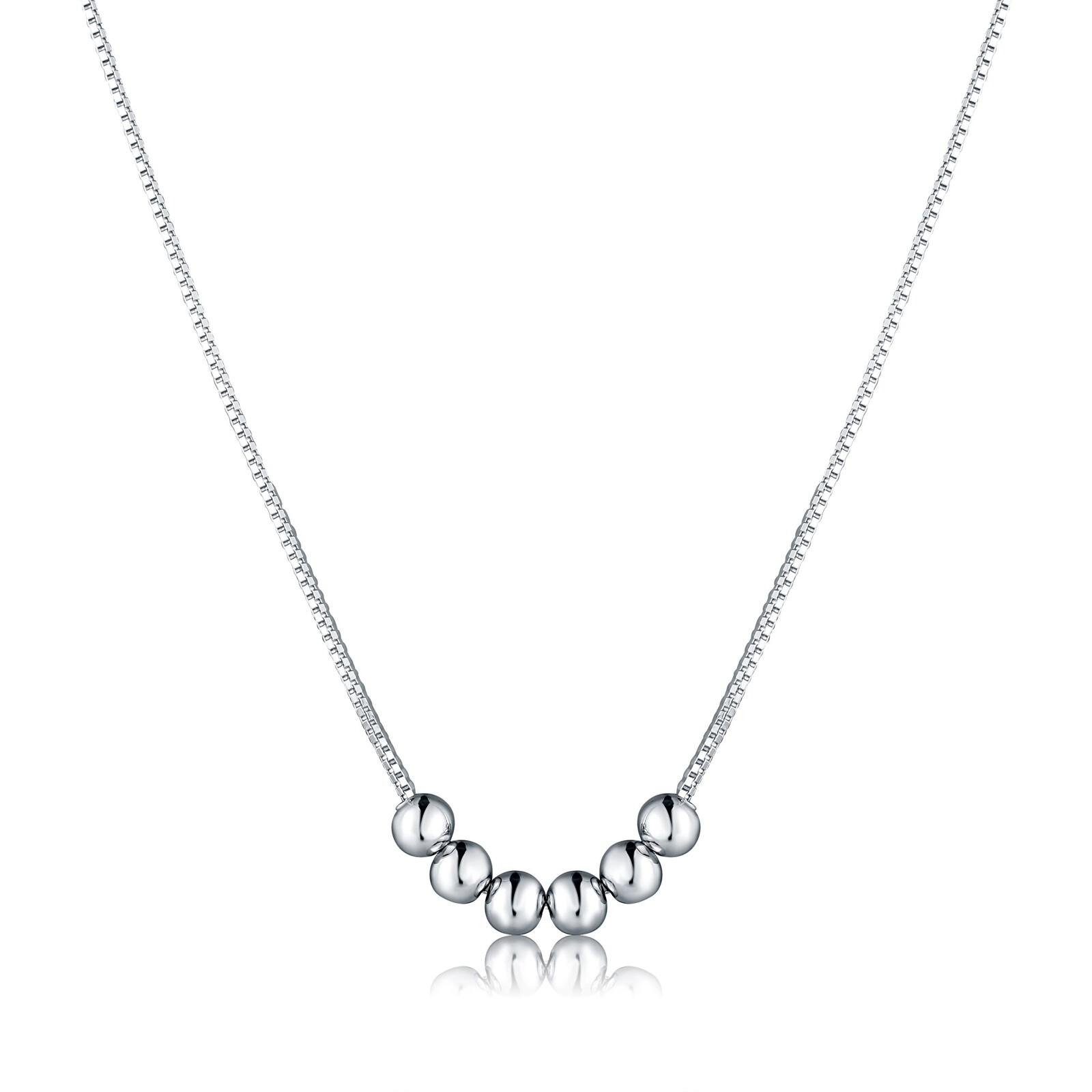 JVD Strieborný náhrdelník s korálkami SVLN0596X860045