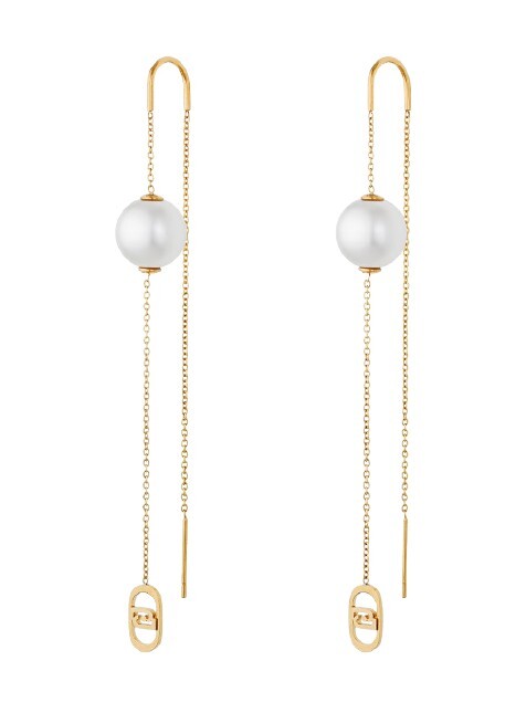 Liu Jo Očarujúce pozlátené náušnice so syntetickou perlou LJ3011