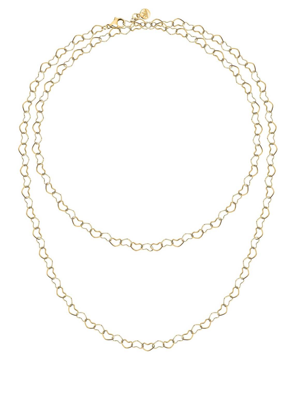 Morellato Dlhý pozlátený srdiečkový náhrdelník Intrecci SAZC18