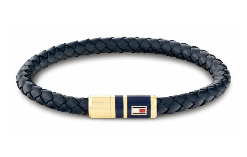 Tommy Hilfiger Štýlový náramok z tmavo modrej kože 2790640S