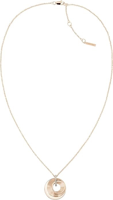 Calvin Klein Nadčasový pozlátený náhrdelník z ocele s kryštálmi 35000159