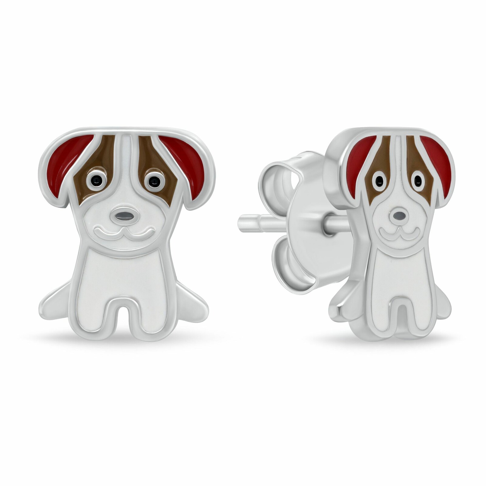 Brilio Silver Hravé strieborné náušnice Psíci EA1208W