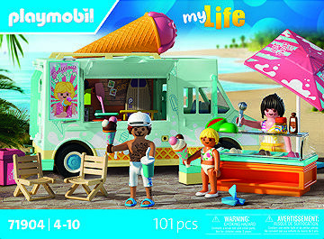 Playmobil 71904 Zmrzlinárske vozidlo so surf shopom