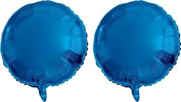 FOLAT Balón fóliový – okrúhly, metalický modrý, 45 cm, 2 ks
