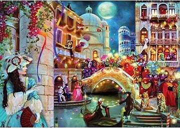 CLEMENTONI Puzzle Karnevalový mesiac 1000 dielikov