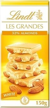 LINDT Les Grandes White Almond 150 g
