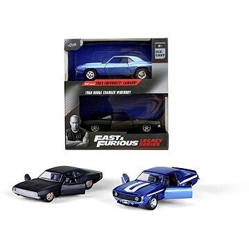 Jada Rýchlo a zbesilo Twin Pack Chevrolet Camaro 1969 a Dodge Charge Wide Body 1968