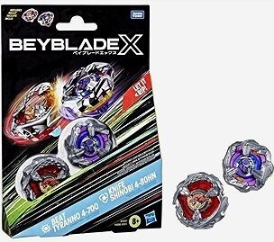 Beyblade X Beat Tyranno 4-70Q & Knife Shinobi 4-80HN Dvojbalenie Sada