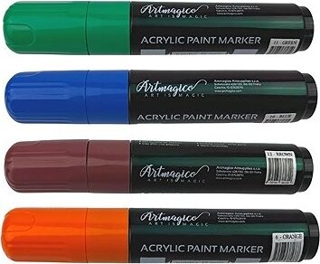 Artmagico Jumbo akrylové 15 mm, Earth - sada 4 ks (zelená, modrá, hnědá, oranžová)