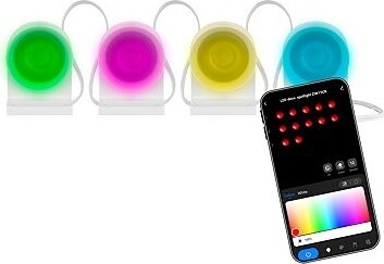 EMOS GoSmart LED bodové svietidlo, rozširujúca sada – 85 cm, 4 diely, RGBIC + CCT, stmievateľné, WiF