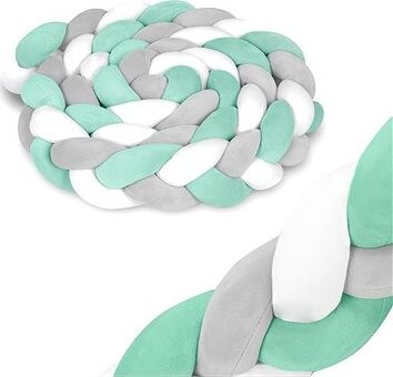Ricokids nárazník do postieľky 3 m mätovo-sivý