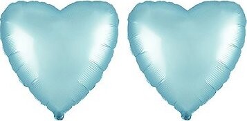 FLEXMETAL Balón fóliový – srdce, pastelové modré, valentín/svadba, 45 cm, 2 ks