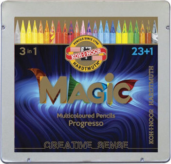 Koh-i-noor Súprava pastelových ceruziek v laku Magic, 23 + 1 ks