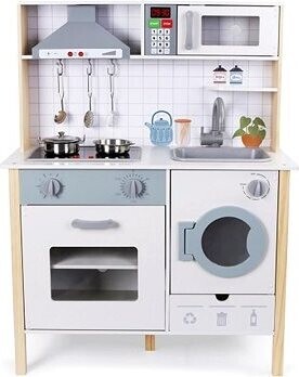 Derrson Drevená kuchynka XL s práčkou a efektmi W5298