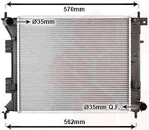 VAN WEZEL chladič, chladenie motora 82012701