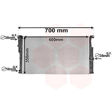 VAN WEZEL chladič, chladenie motora 06002453