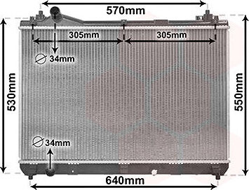 VAN WEZEL chladič, chladenie motora 52002104