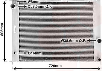 VAN WEZEL chladič, chladenie motora 06002236