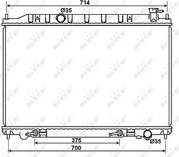 NRF Chladič, chladenie motora 53407